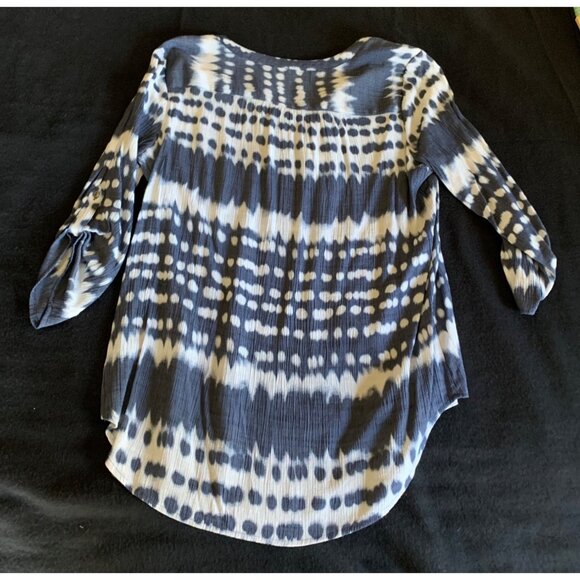 Lee Womens XLarge Tie-Dye Long Sleeve Blouse Polyester/Rayon - Picture 8 of 8